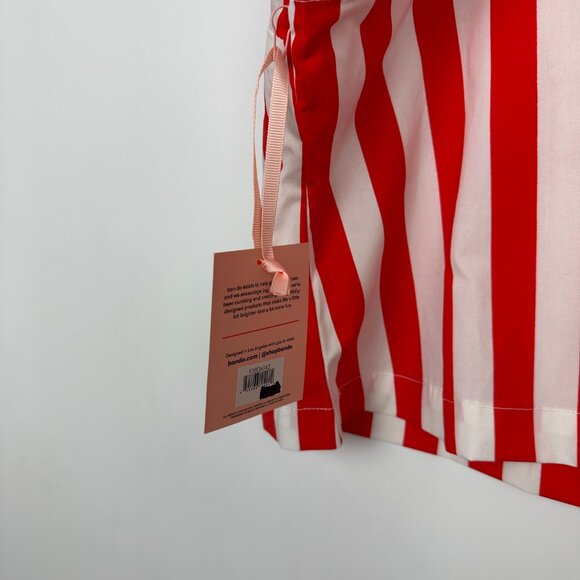 NWT Ban.do Easy Boxy Tank Red White Vertical Stripes Small - Picture 6 of 9